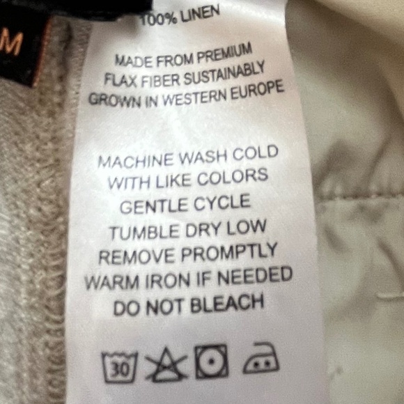 Quince Tie Waist European Linen Wide Leg Full Length Pants Size M - Picture 5 of 7